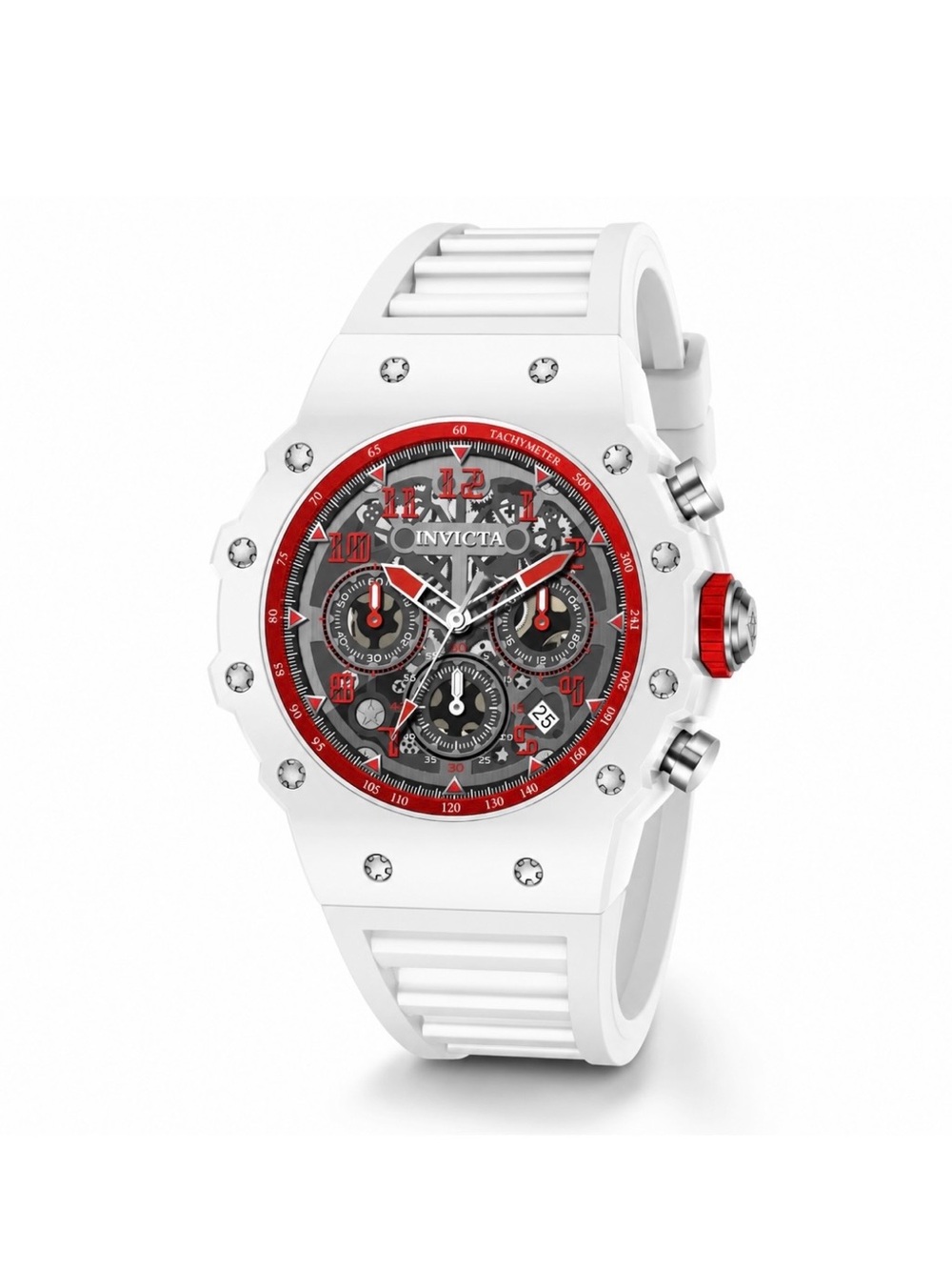 Invicta White and Red Sport Chronograph Men's Watch